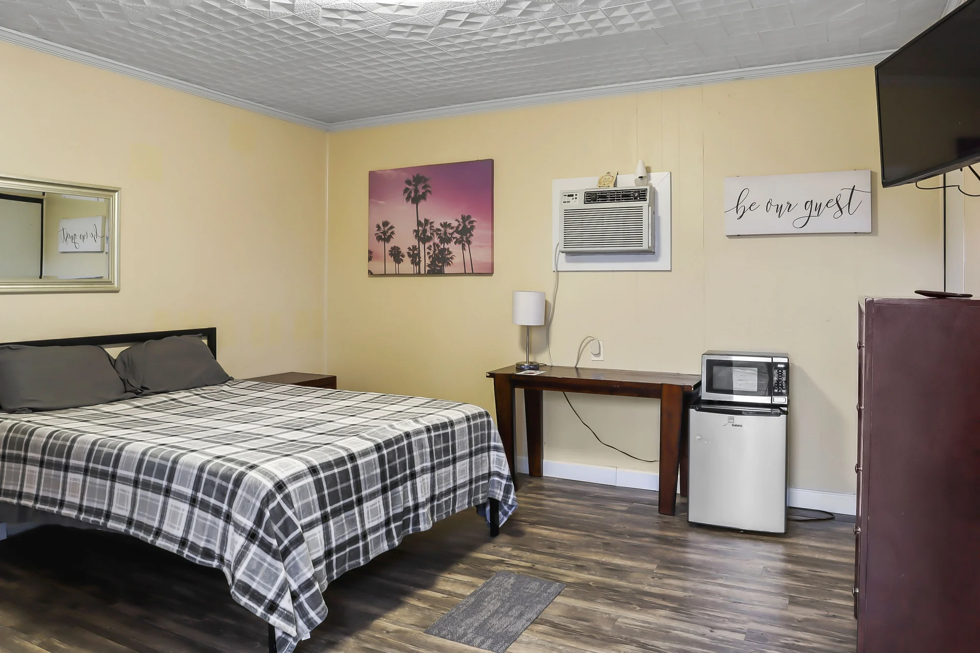 Motel room interior